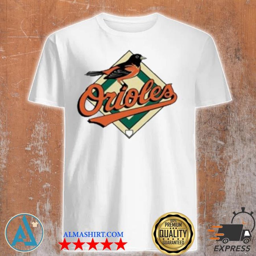 Baltimore Orioles Homage Orange Hand Drawn Logo Triblend Shirt