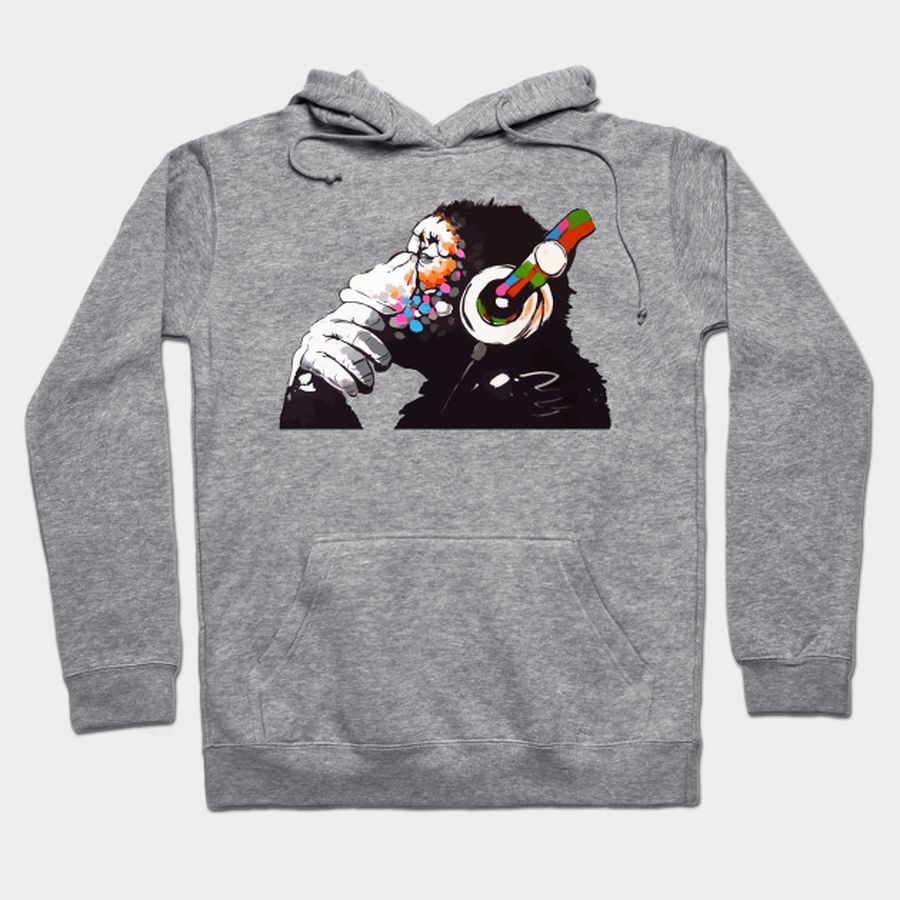 BANKSY DJ Monkey Thinker T-shirt, Hoodie, SweatShirt, Long Sleeve
