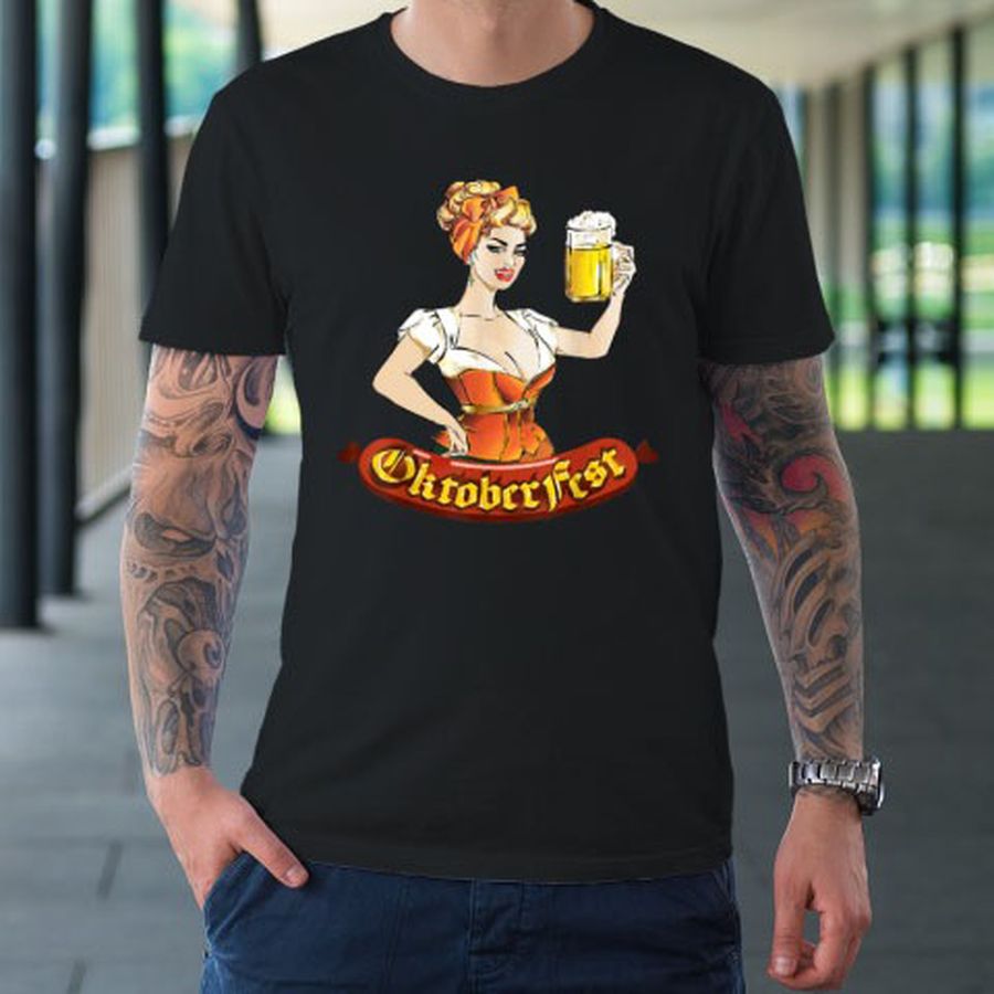 Barmaid Oktoberfest Dirndl Bratwurst German Woman Costume Shirt