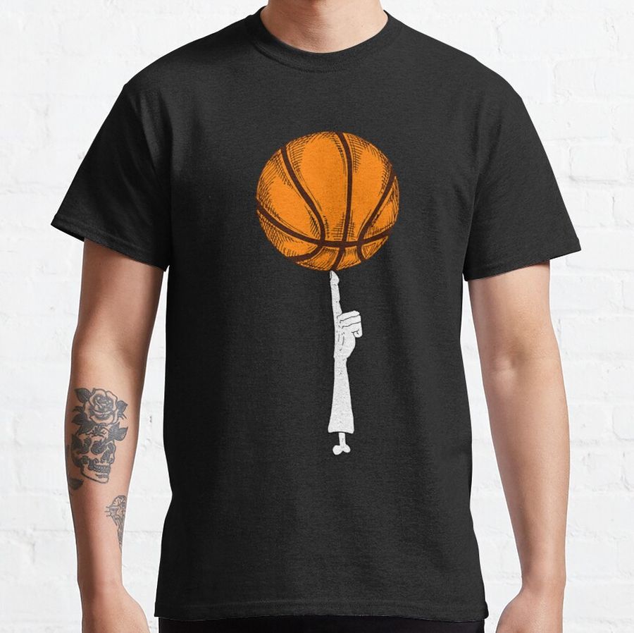 Basketball Bone Finger Player Graphic Fan Sport Classic T-Shirt