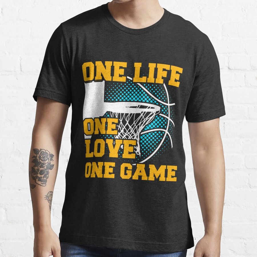 basketball sports player one life one love one game hasel transparent Essential T-Shirt