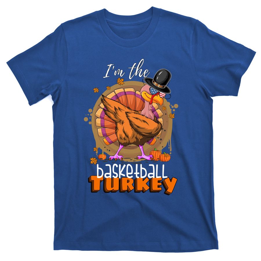 Basketball Turkey Matching Family Thanksgiving Party Pajama Gift T-Shirts