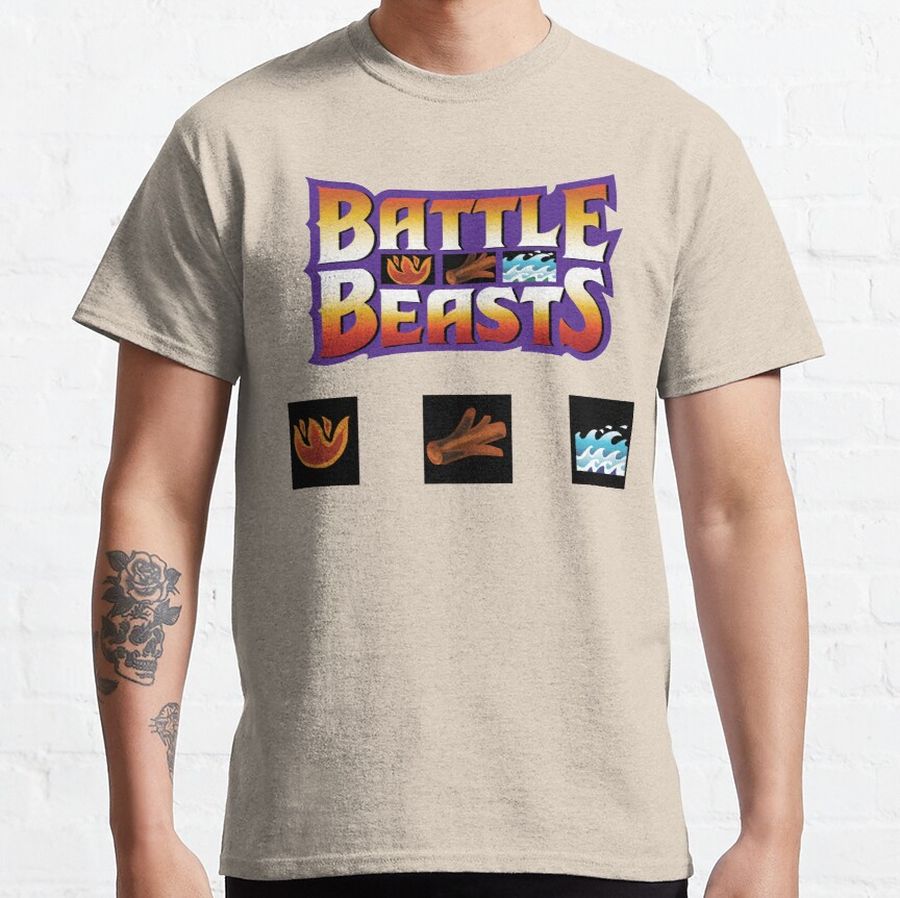 Battle Beasts Logo and Rub Signs Classic T-Shirt