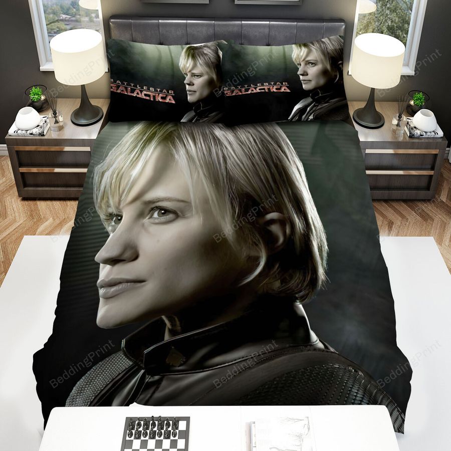 Battlestar Galactica (2004–2009) Blonde Girl Movie Poster Bed Sheets Spread Comforter Duvet Cover Bedding Sets
