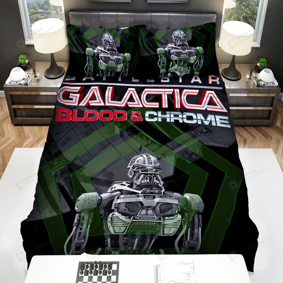 Battlestar Galactica (2004–2009) Robot Movie Poster Bed Sheets Spread Comforter Duvet Cover Bedding Sets