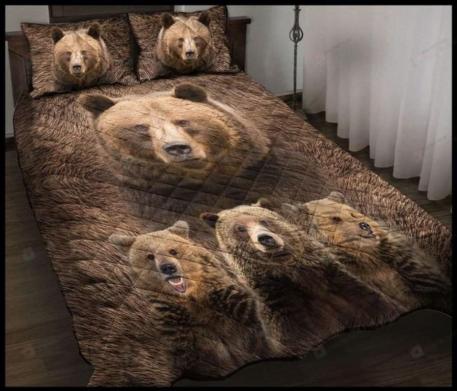 Bears Cotton Bed Sheets Spread Comforter Duvet Cover Bedding Sets