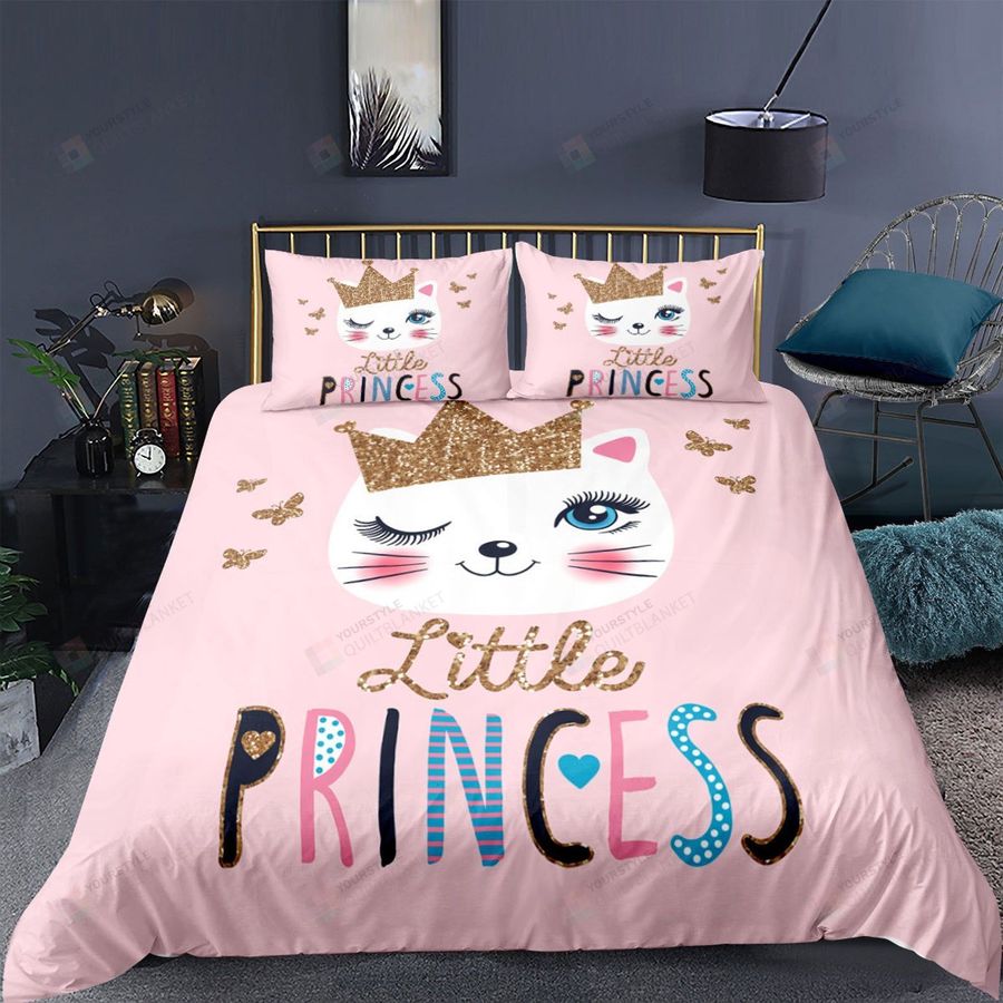 Beautiful Cat Little Princess Bedding Set Bed Sheets Spread Comforter Duvet Cover Bedding Sets