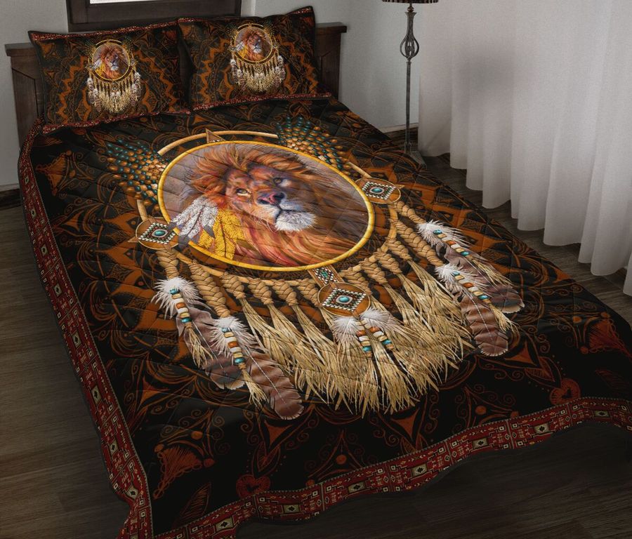 Beautiful Lion King Native Quilt Bedding Set Duvet Cover Set