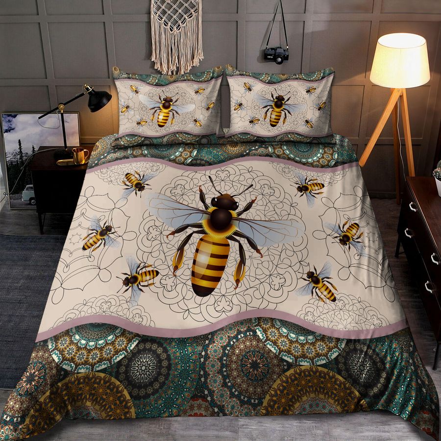 Bee Mandala Bedding Set Duvet Cover Set
