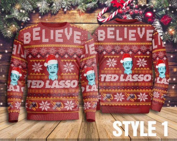 Believe Ted Lasso All Over Print Sweater