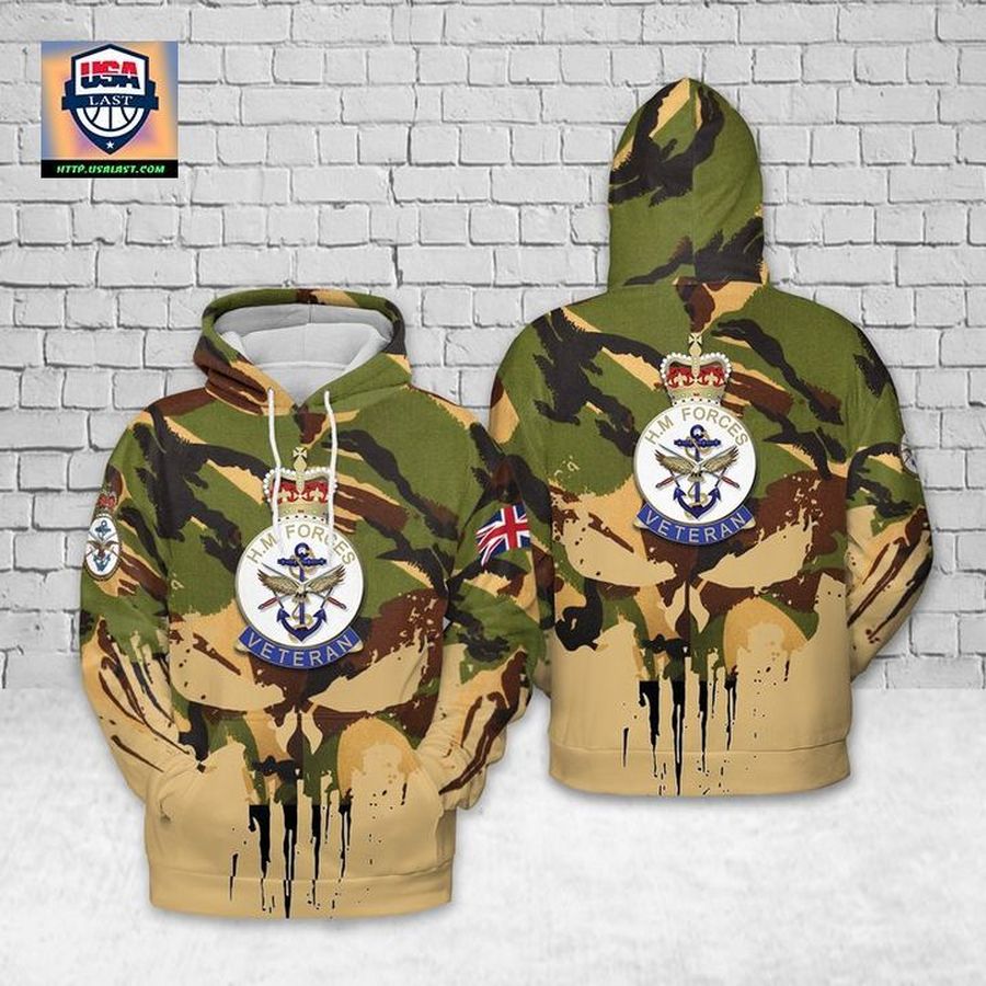 Best Gift - Hm Forces Veteran 3D Hoodie