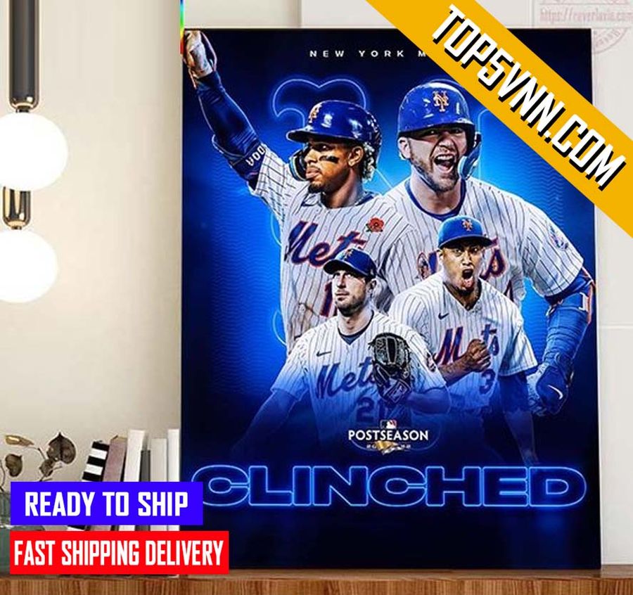 BEST New York Mets Back In MLB 2022 Postseason Clinched New Poster Canvas
