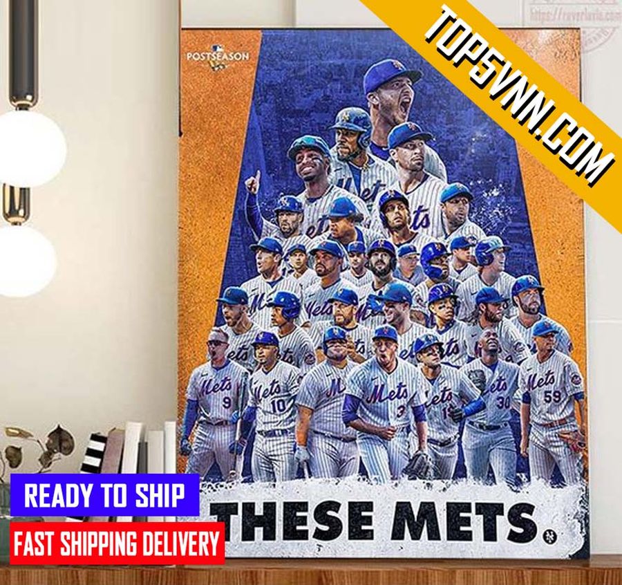 BEST New York Mets October Bound MLB 2022 Postseason These Mets New Poster Canvas