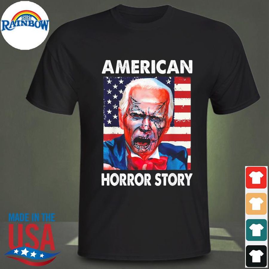 Biden horror American zombie story halloween American flag shirt