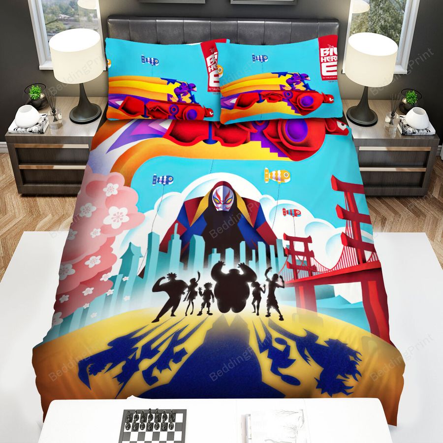 Big Hero 6 (2014) Movie Illustration 2 Bed Sheets Spread Comforter Duvet Cover Bedding Sets