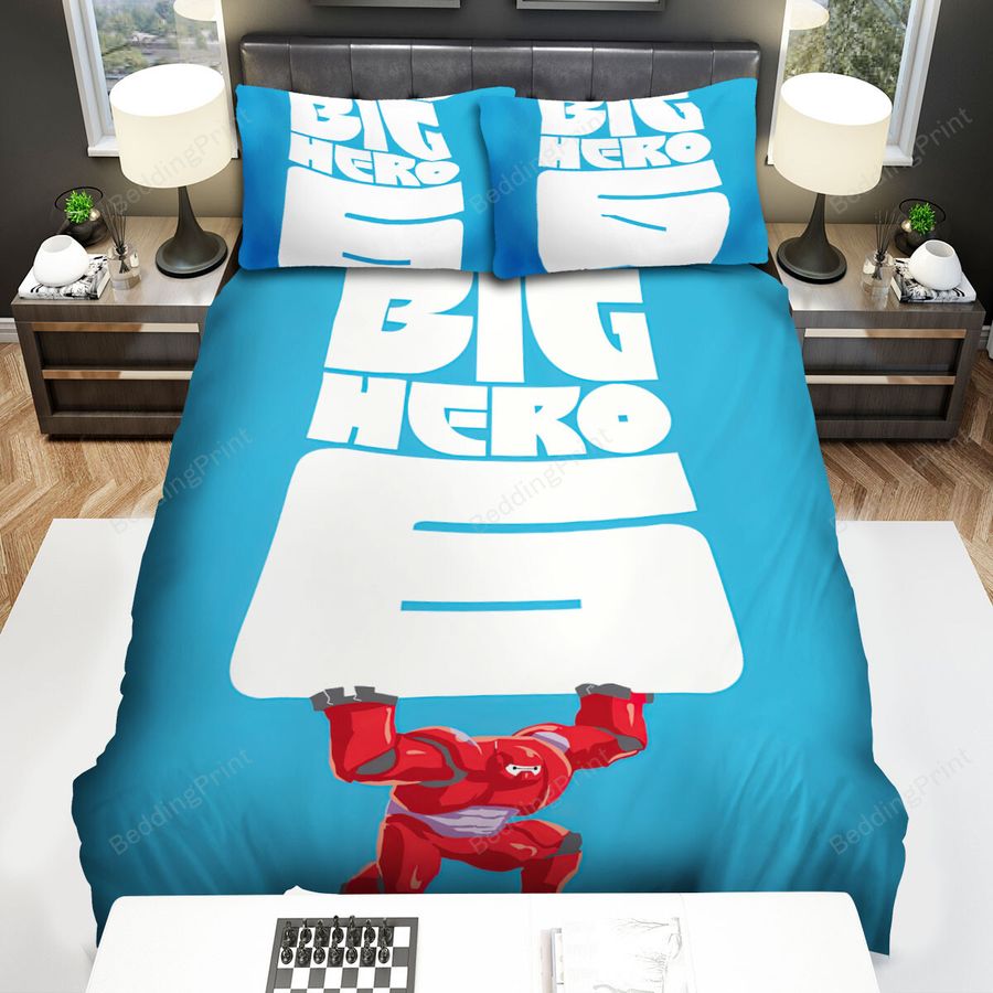 Big Hero 6 (2014) Movie Illustration Bed Sheets Spread Comforter Duvet Cover Bedding Sets