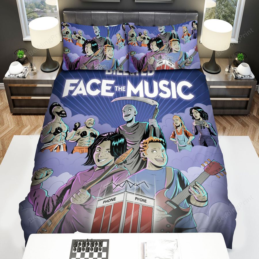 Bill &Amp Ted Face The Music (2020) Movie Digital Art 4 Bed Sheets Spread Comforter Duvet Cover Bedding Sets
