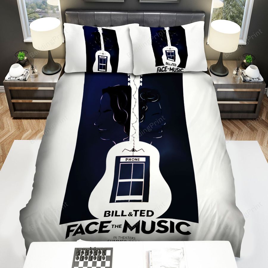 Bill &Amp Ted Face The Music (2020) Movie Illustration 4 Bed Sheets Spread Comforter Duvet Cover Bedding Sets