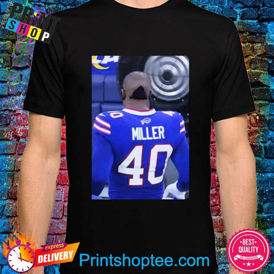Bills von miller sporting a new haircut shirt