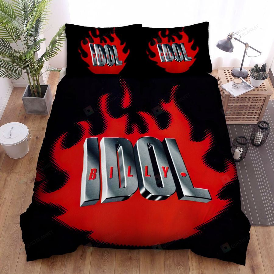 Billy Idol Fire Logo Bed Sheets Spread Comforter Duvet Cover Bedding Sets