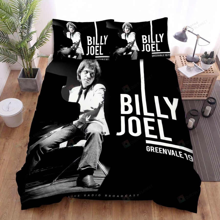 Billy Joel Greenvale 1977 In Black And White Bed Sheets Spread Comforter Duvet Cover Bedding Sets