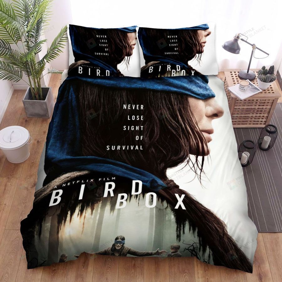 Bird Box (2018) Poster Movie Poster Bed Sheets Spread Comforter Duvet Cover Bedding Sets Ver 3