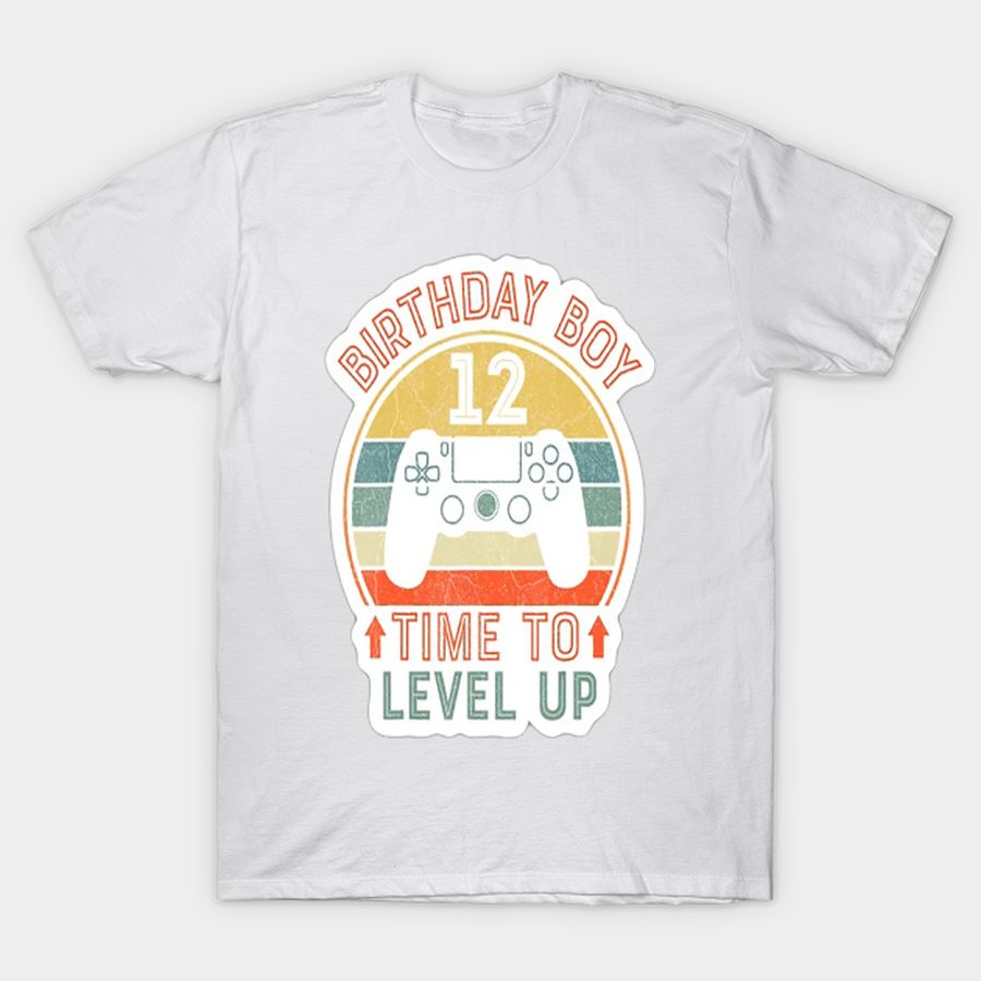 Birthday Boy 12 Time To Level Up T Shirt 12Th T Shirt, Hoodie, Sweatshirt, Long Sleeve