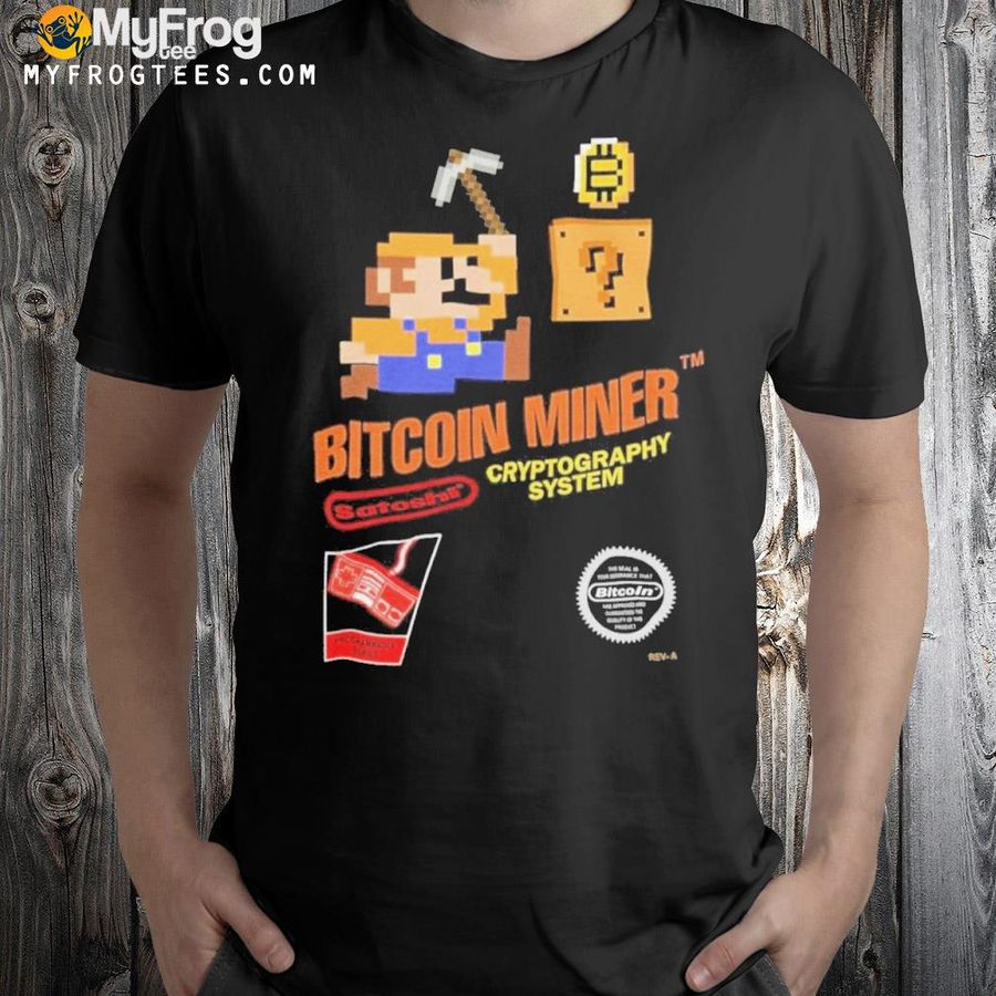 Bitcoin Miner Super Mario Crypto T-Shirt