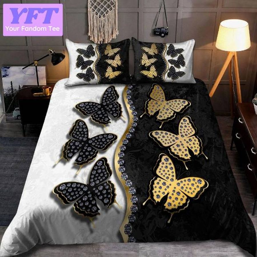 Black & White Butterfly Art 3D Bedding Set