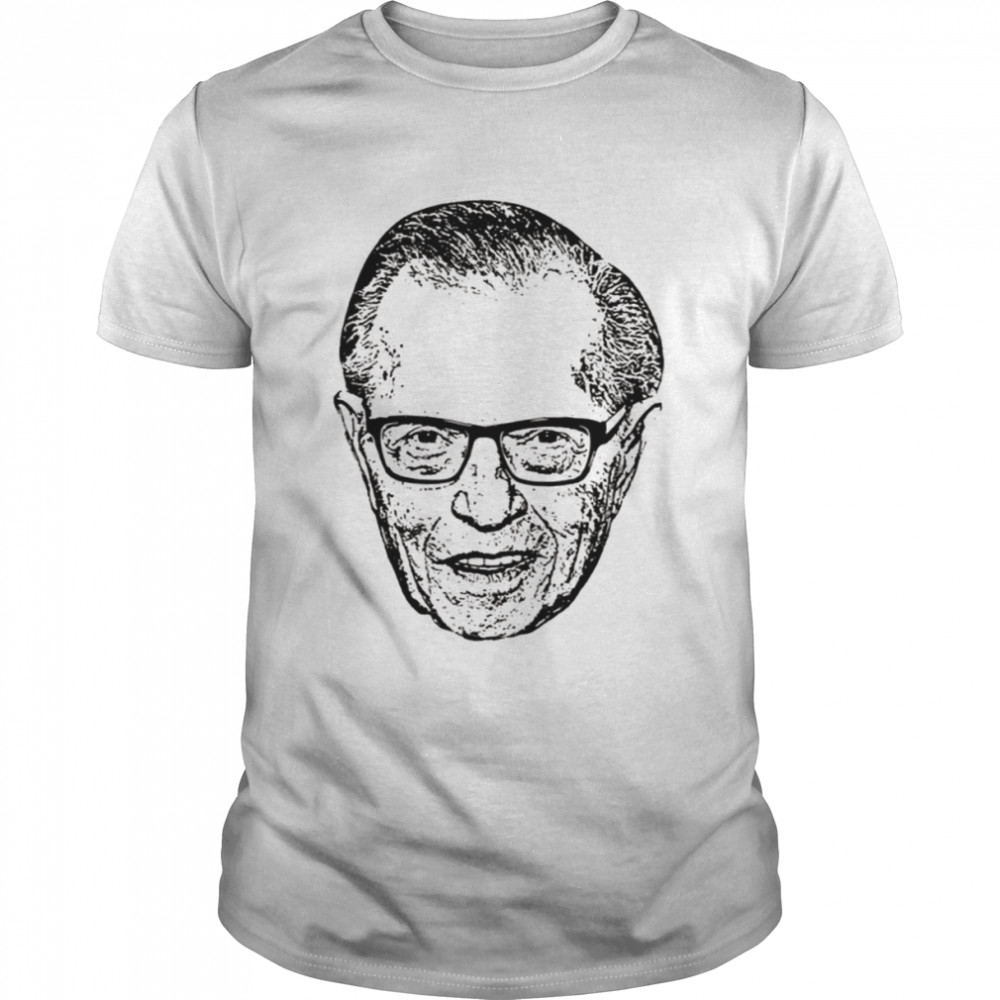 Black And White Art Larry King Portrait Shirt