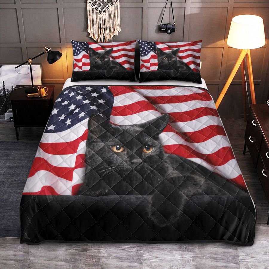 Black Cat American Quilt Bedding Set