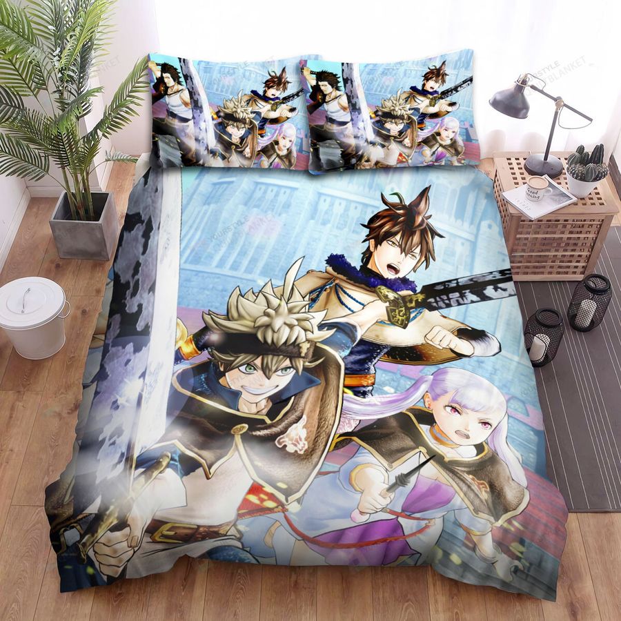 Black Clover Characters In Battle Bed Sheets Spread Comforter Duvet Cover Bedding Sets