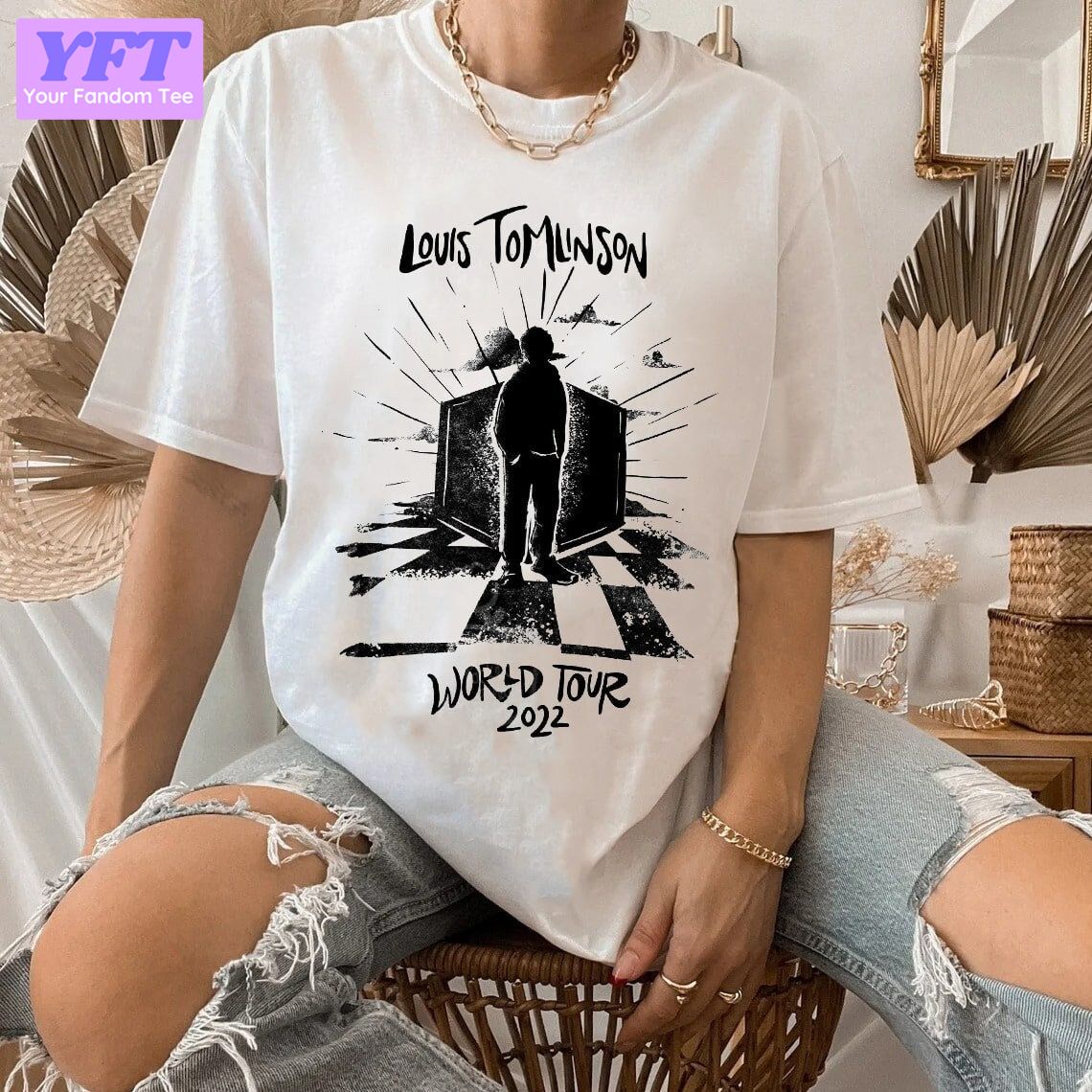 Black Illustration Tour 2022 Louis Tomlinson One Direction Unisex T Shirt