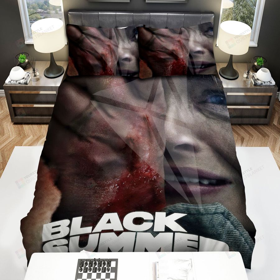 Black Summer Rose Scared  Bed Sheets Spread Comforter Duvet Cover Bedding Sets
