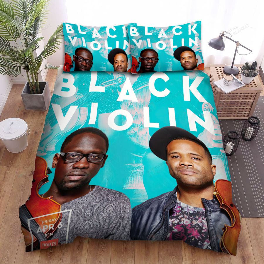 Black Violin Poster Bed Sheets Spread Comforter Duvet Cover Bedding Sets