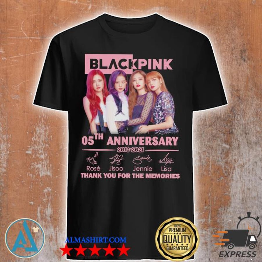 Blackpink 05th anniversary thank you for the memories shirt