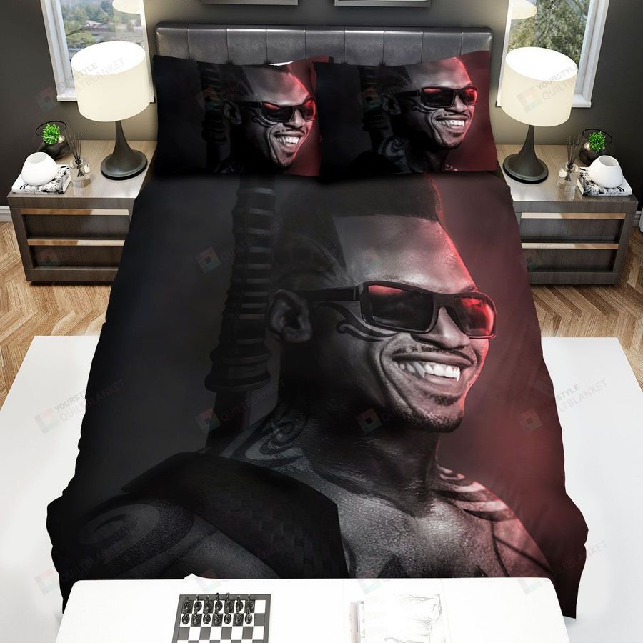 Blade Ii (2002) Sinister Smile Movie Poster Bed Sheets Spread Comforter Duvet Cover Bedding Sets