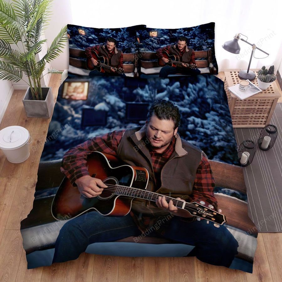 Blake Shelton In The Winter Night Bed Sheets Spread Duvet Cover Bedding Sets