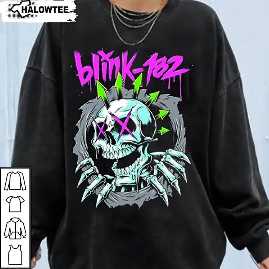 Blink 182 Shirt Band Comebank Skull Smile Graphic Unisex Gift For Lovers