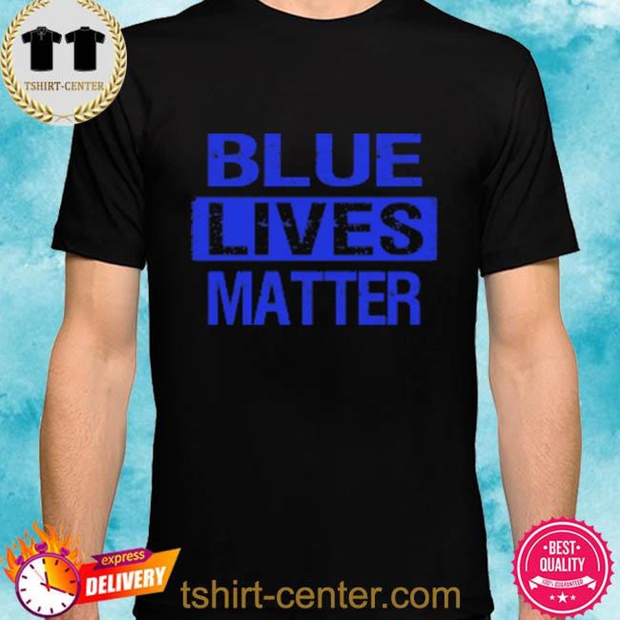Blue lives matter black lives matter logo shirt