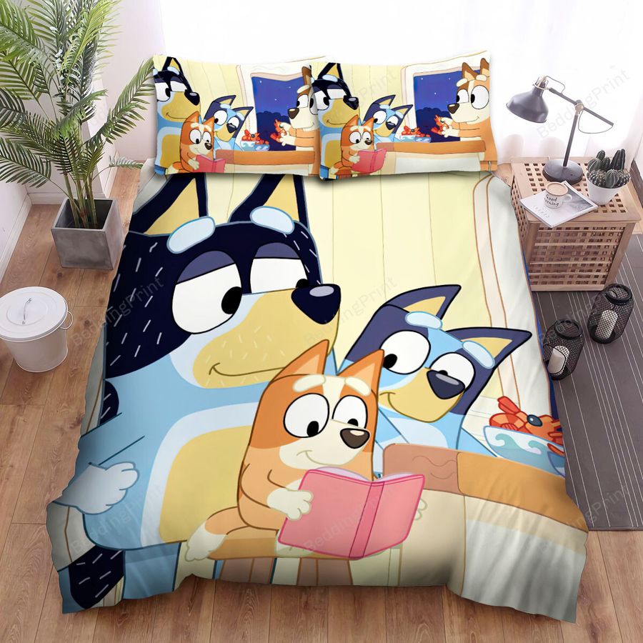 Bluey The Heelers Cooking Shrimps Bed Sheets Spread Duvet Cover Bedding Sets