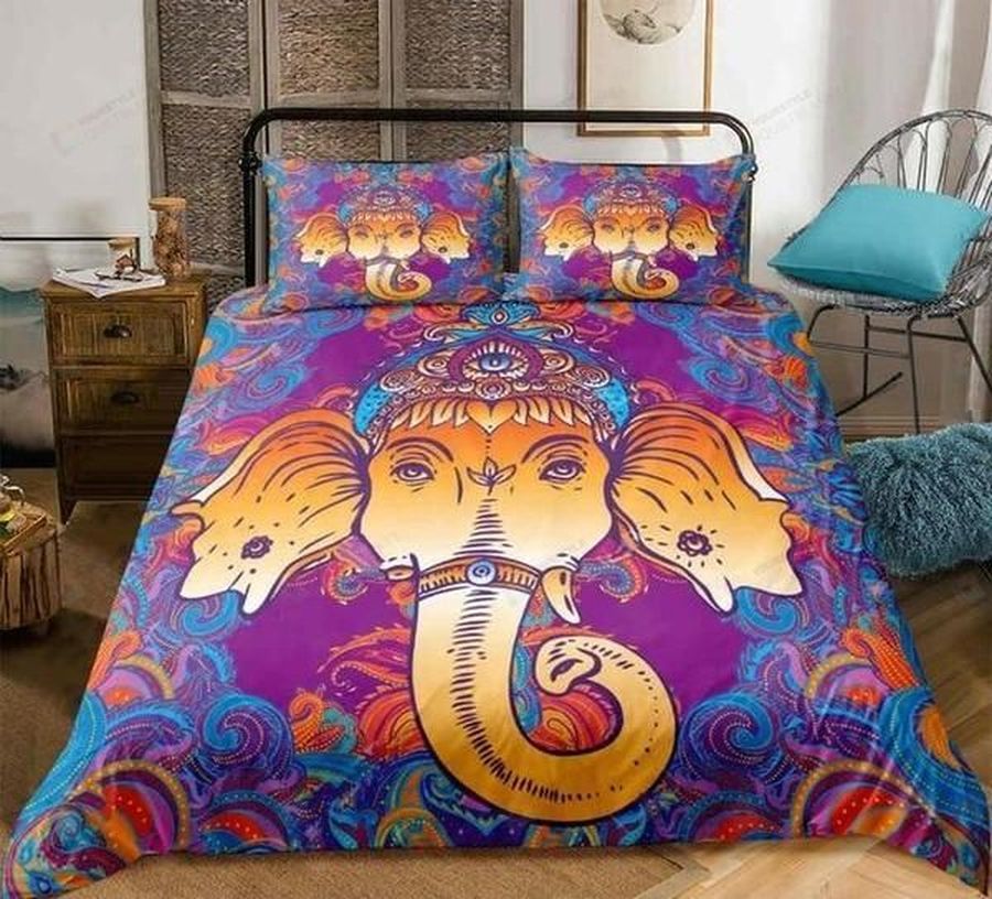Bohemian Elephant Mandala Cotton Bed Sheets Spread Comforter Duvet Cover Bedding Sets