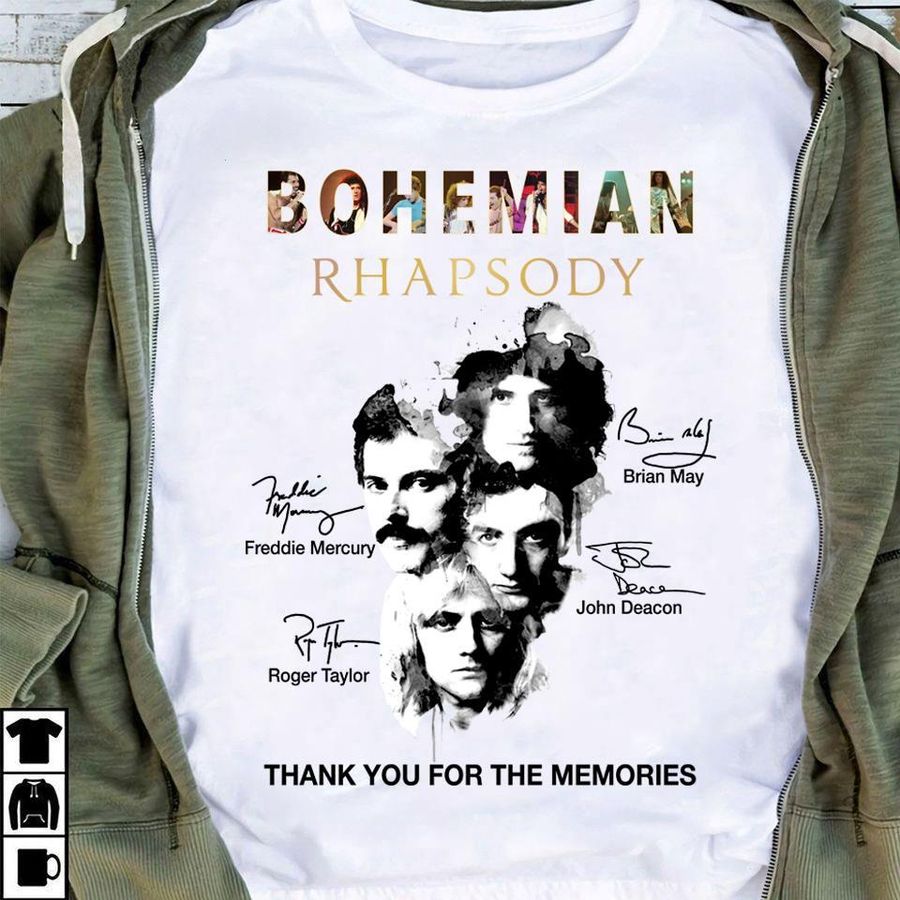 Bohemian Rhapsody Signature And Thank You For The Memories Shirt