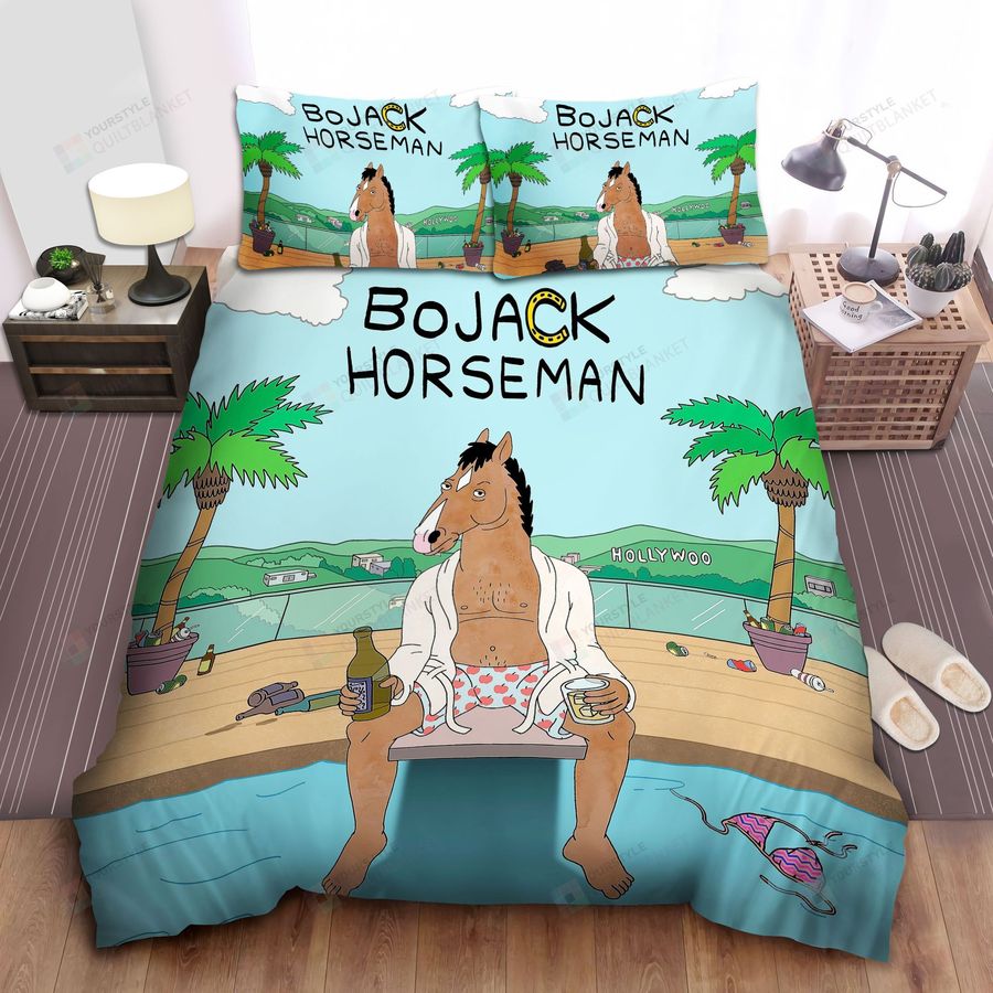Bojack Horseman In His Birthday Party Bed Sheets Spread Comforter Duvet Cover Bedding Sets