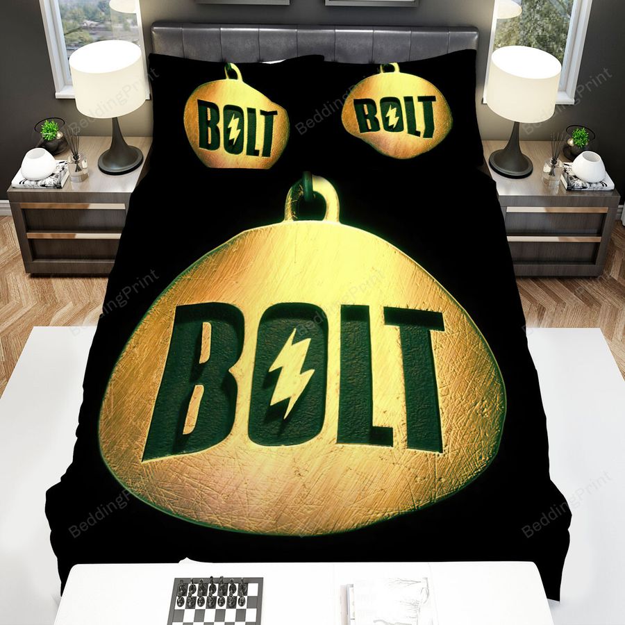 Bolt (2008) Necklace Movie Poster Bed Sheets Spread Comforter Duvet Cover Bedding Sets