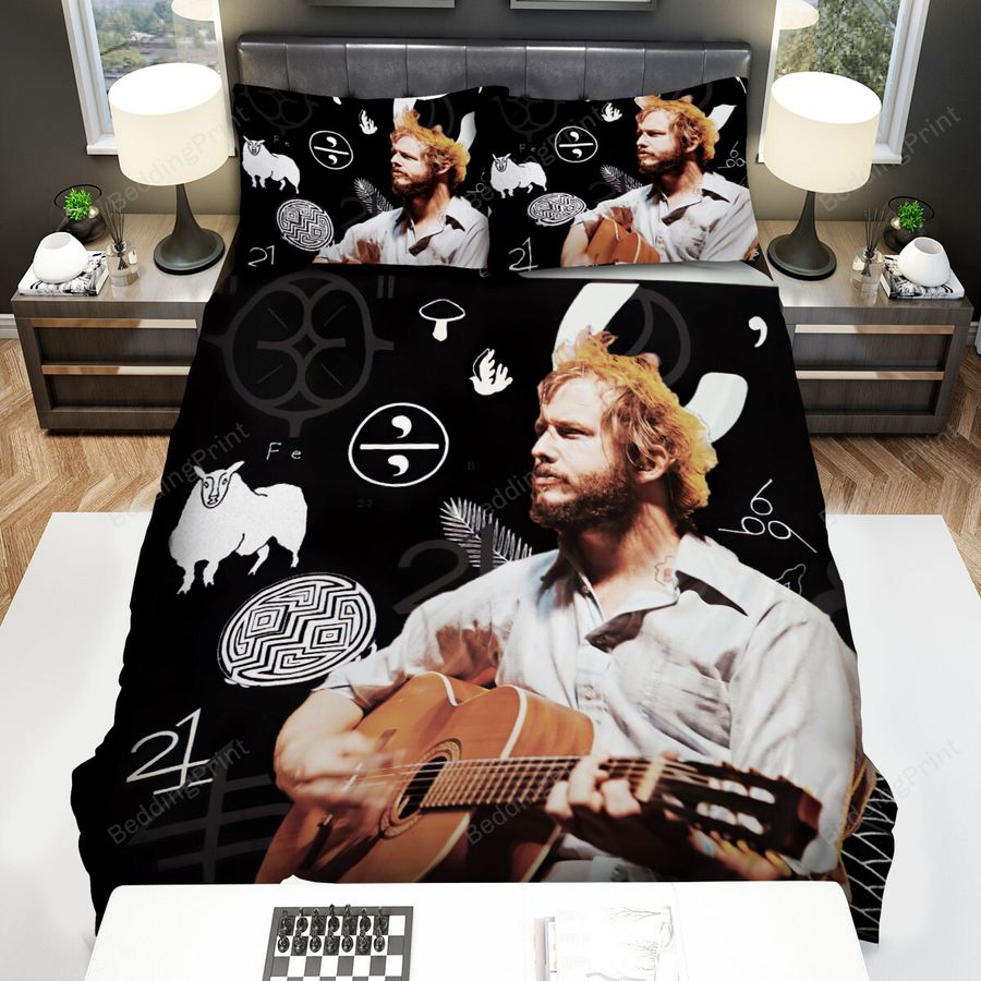 Bon Iver With The Guitar Bed Sheets Spread Comforter Duvet Cover Bedding Sets