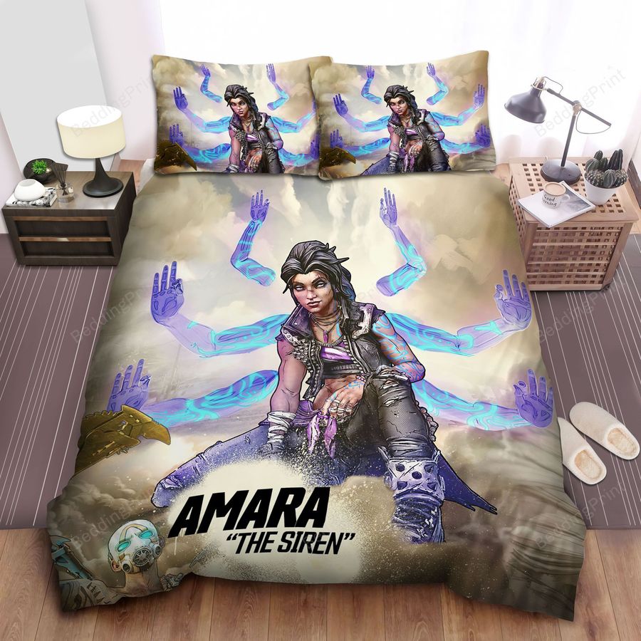 Borderlands 3 Amara The Siren Artwork Bed Sheets Duvet Cover Bedding Sets