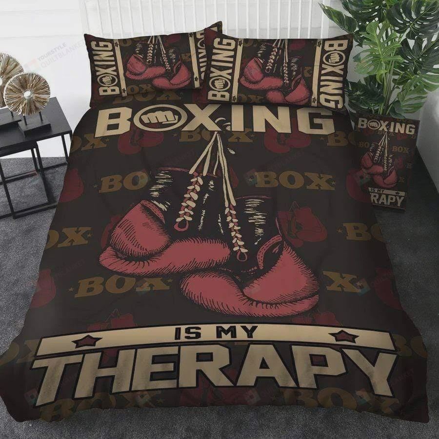 Boxing Is My Therapy Cotton Bed Sheets Spread Comforter Duvet Cover Bedding Sets