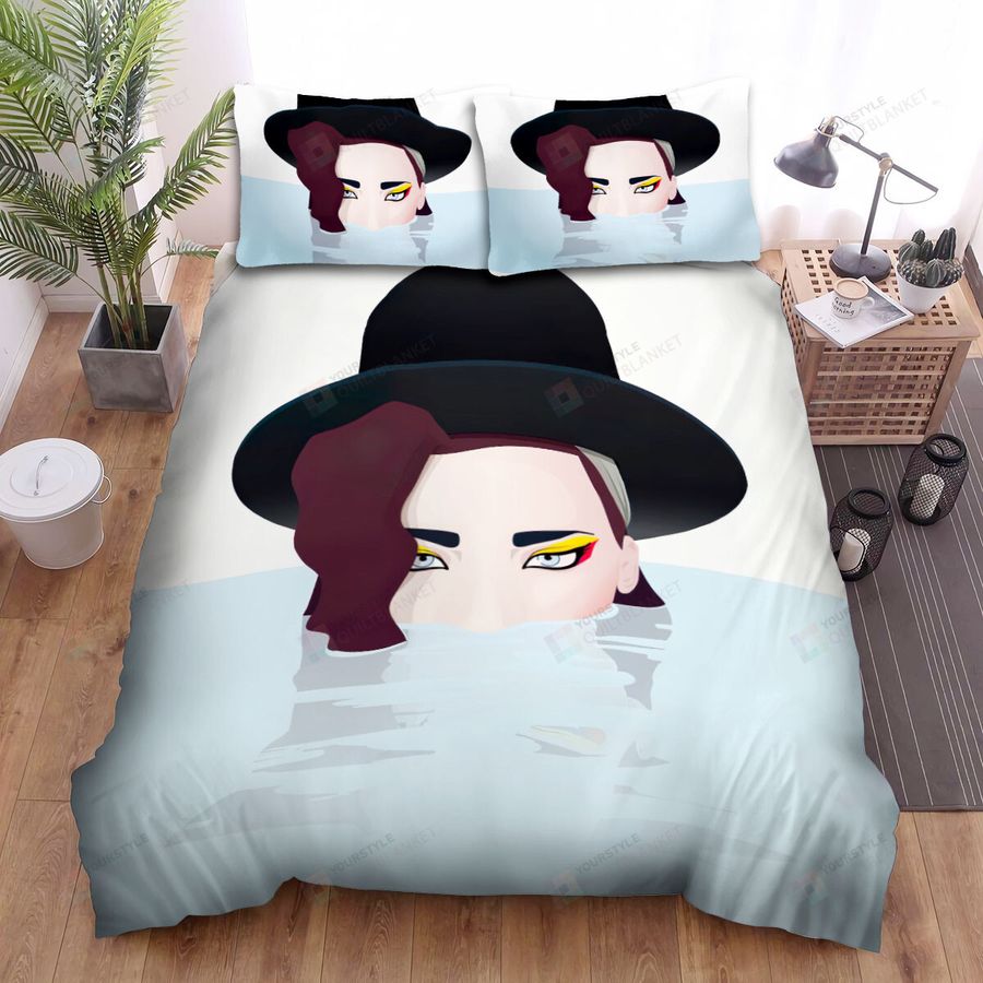 Boy George Face In Water Bed Sheets Spread Comforter Duvet Cover Bedding Sets