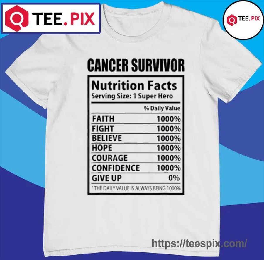 Breast Cancer Awareness Cancer Survivor Nutrition Fact Shirt